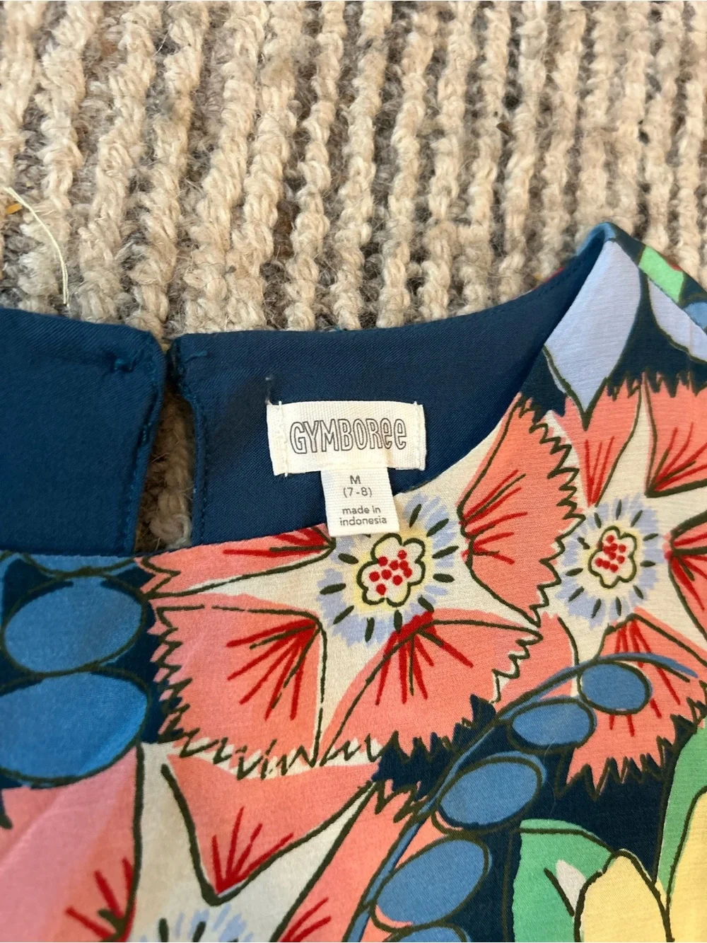 Gymboree Dress Colorful Floral Garden Party Girls' Dress Size M 7-8